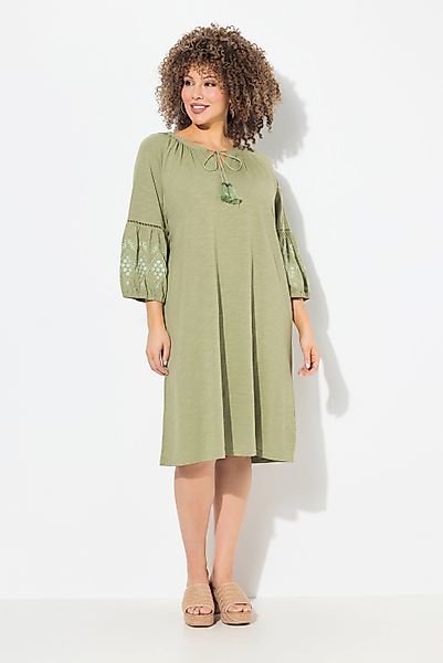 Ulla Popken Jerseykleid Jerseykleid Stickerei A-Linie günstig online kaufen