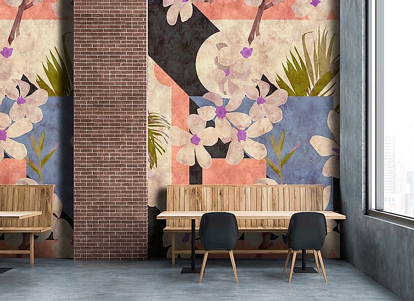 living walls Fototapete »Walls by Patel Vintage Bloom 2«, Vlies, Wand, Schr günstig online kaufen