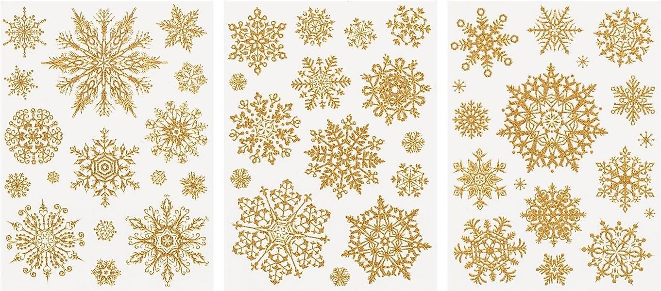 Heyda Fenstersticker Heyda 203584466 Fenster Sticker "Kristalle" A4 goldfar günstig online kaufen