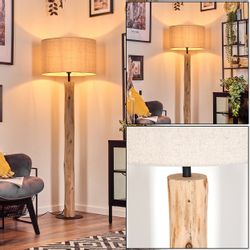 hofstein Stehlampe Stehlampe aus Holz/MetallStoff in günstig online kaufen