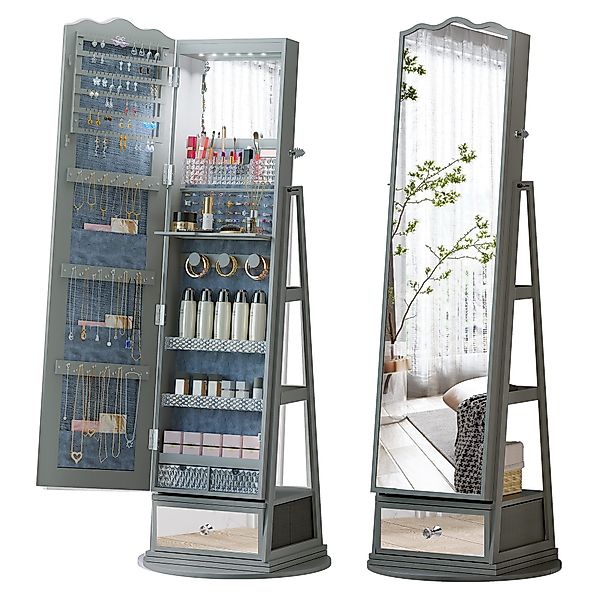FREDEES Schmuckschrank 360° Drehbarer Schmuckschrank mit günstig online kaufen