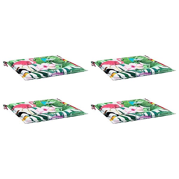 vidaXL Sitzauflage Gartenstuhl-Kissen 4 Stk. Mehrfarbig günstig online kaufen