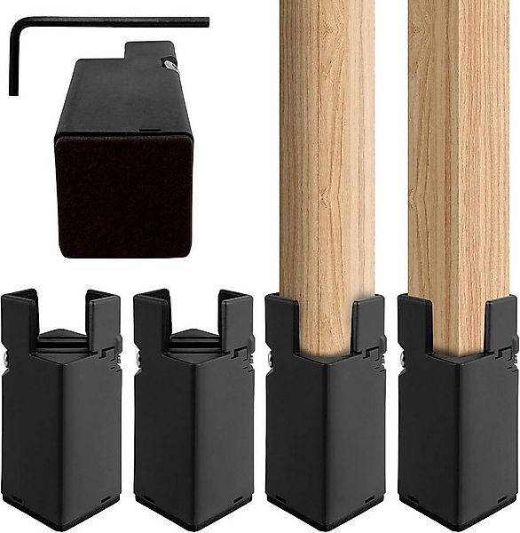 BlingBin Möbelfuß 4 Stück Verbreitert Möbelerhöhung 10cm, Betthöher, Tische günstig online kaufen