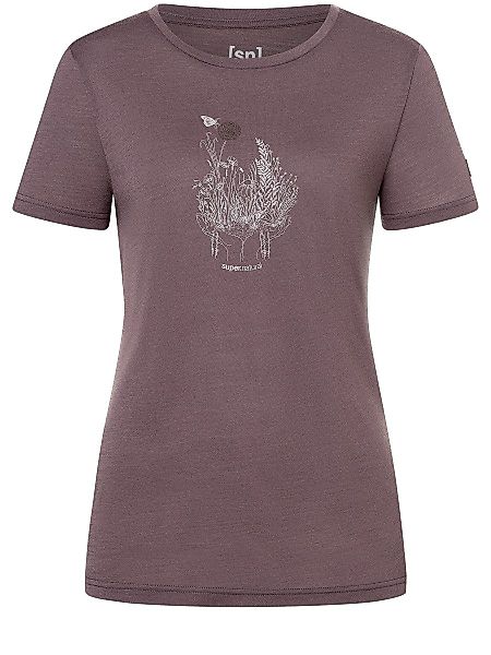 SUPER.NATURAL T-Shirt für Damen, Merino FLOWERHANDS günstig online kaufen