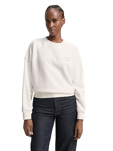 TOM TAILOR Denim Sweatshirt mit Rippbündchen günstig online kaufen