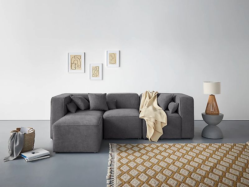 Home affaire 3-Sitzer "Sundstrup L-Form" Modulserie, individuelle Zusammens günstig online kaufen