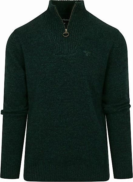 Barbour Half Zip Pullover Wolle Dunkelgrün - Größe L günstig online kaufen