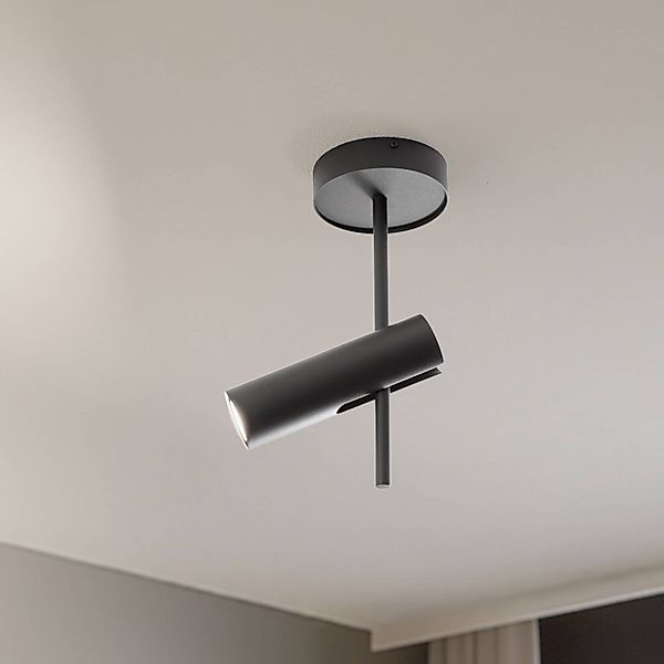 Deckenspot Leda 1, olivgrün, 1-flammig, Stahl, Höhe 34 cm günstig online kaufen