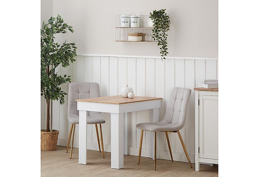 Homestyle4u Polsterstuhl Küchenstuhl modern Esszimmer Grau gesteppt weich E günstig online kaufen