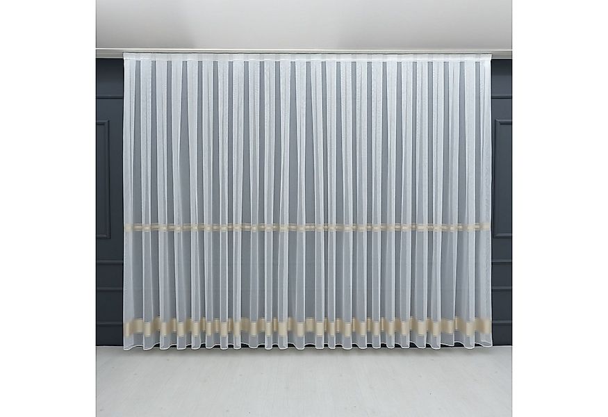 Gardinen by Justyna Gardine Hochwertig Falten Tüll mit Farbe, Kräuselband, günstig online kaufen