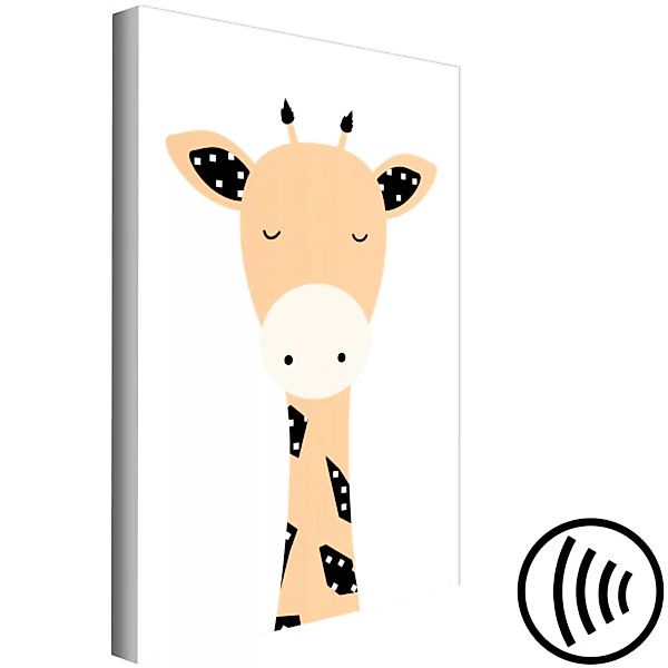 Leinwandbild Funny Giraffe (1 Part) Vertical XXL günstig online kaufen