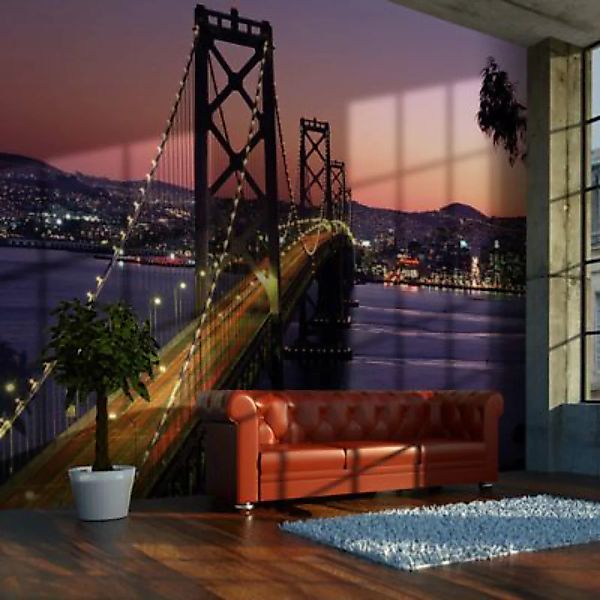 artgeist Fototapete Charming evening in San Francisco mehrfarbig Gr. 300 x günstig online kaufen