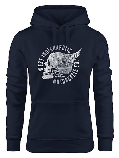 Neverless Hoodie Hoodie Damen Totenkopf Flügel günstig online kaufen