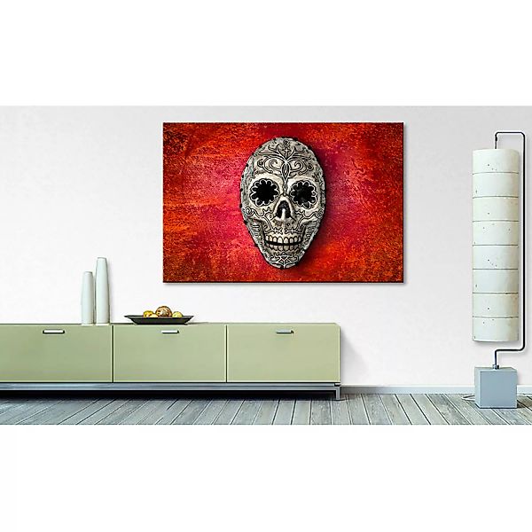 home24 Wandbild Skull On Red günstig online kaufen