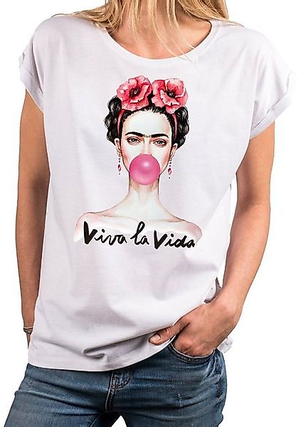 MAKAYA Print-Shirt Damen Fridas Fashion Top Modische Sommer Oberteile Bekle günstig online kaufen