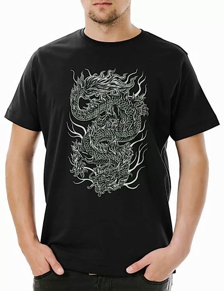 Urban Backwoods Print-Shirt Chinese Tattoo Dragon Herren T-Shirt Asia Drach günstig online kaufen