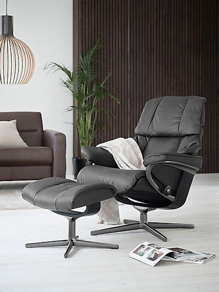 Stressless Relaxsessel "Reno" mit Cross Base, Größe S, M & L, Holzakzent Sc günstig online kaufen