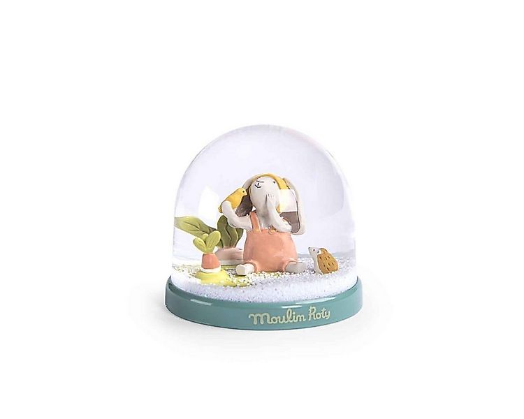Moulin Roty Schneekugel Trois Lapins Schneekugel 9x8cm Hase Deko Schneefloc günstig online kaufen