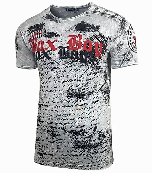 Baxboy T-Shirt Baxboy Batik style Herren T-Shirt mit Front Logo Print B-102 günstig online kaufen