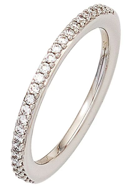 JOBO Diamantring, 585 Weißgold mit 26 Diamanten günstig online kaufen