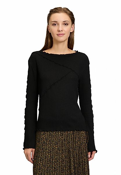 Cartoon Kurzarmshirt "Cartoon Damen Langarm-Shirt mit Kragen", (1 tlg.), Fo günstig online kaufen