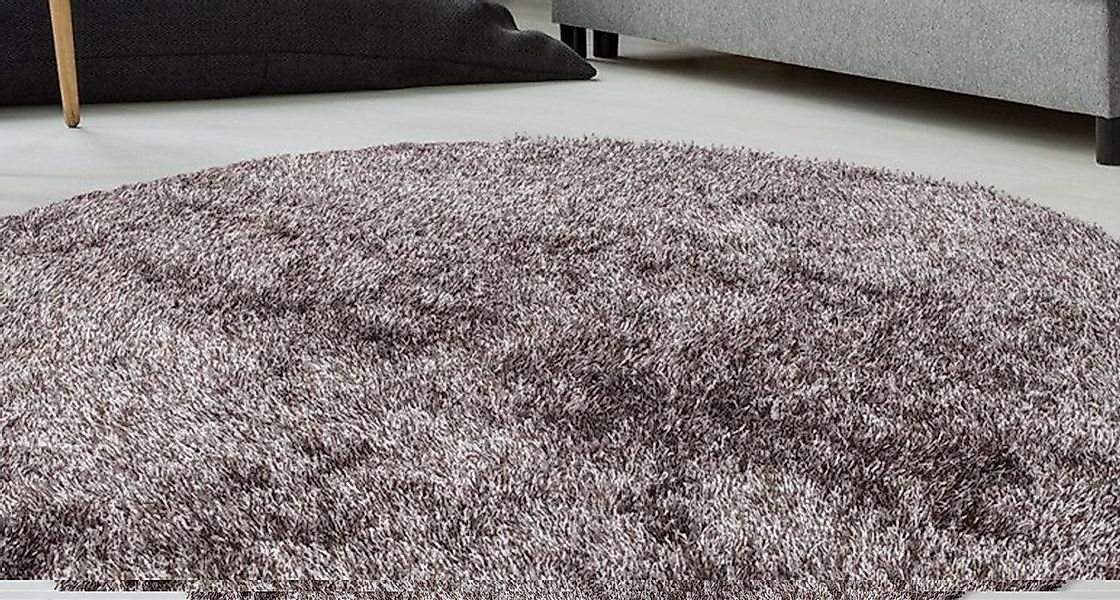 Bruno Banani Hochflor-Teppich »Alga«, rund, 40 mm Höhe, Uni-Farben, besonde günstig online kaufen