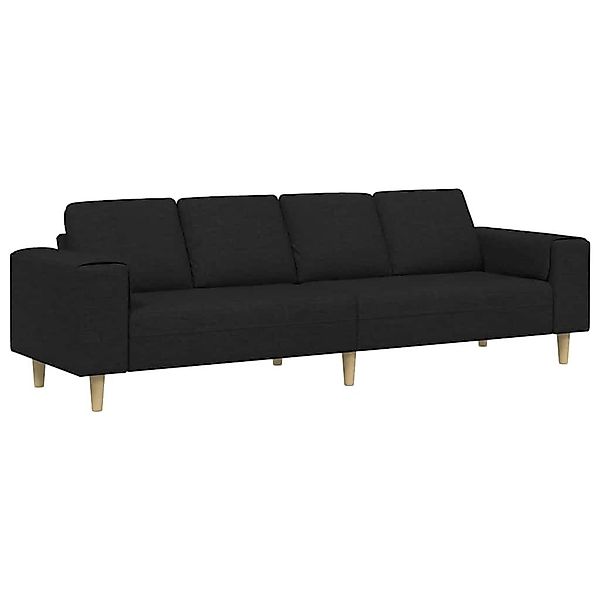 vidaXL Sofa Sofa Set Schwarz Stoff, günstig online kaufen