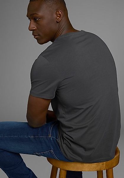AJC T-Shirt Kurzarm, schmale Passform, im Vintage-Design günstig online kaufen