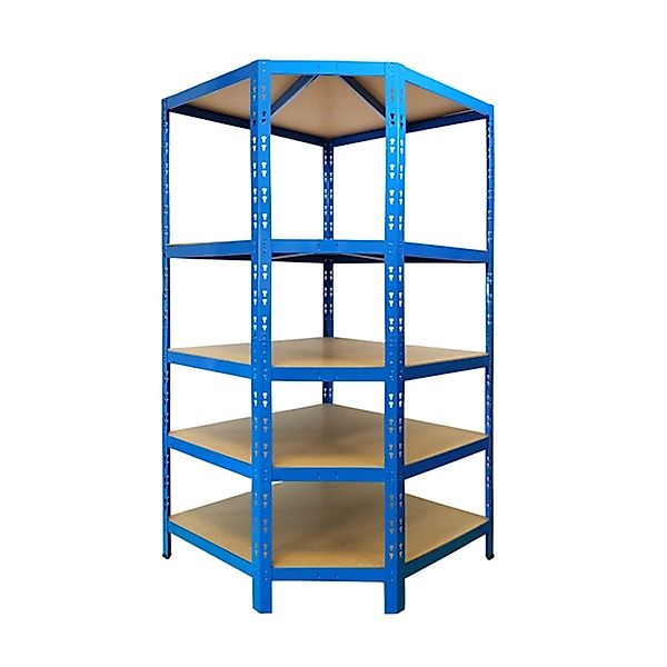 KARAT Eckregal - Hohe Traglast - Individuell Einsetzbar - Blau 180 x 90 x 4 günstig online kaufen