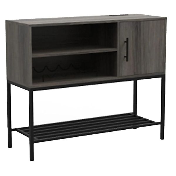 Costway Sideboard Grau 35 x 100 x 83 cm Weinregal Metallablage günstig online kaufen