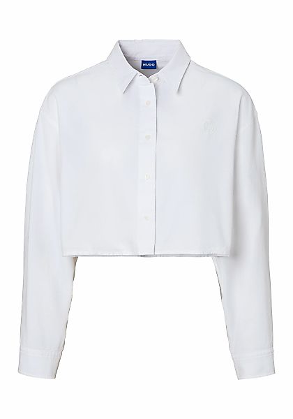 HUGO Blue Klassische Bluse "Erisa B" Oxford Qualität, tonale Logostickerei, günstig online kaufen