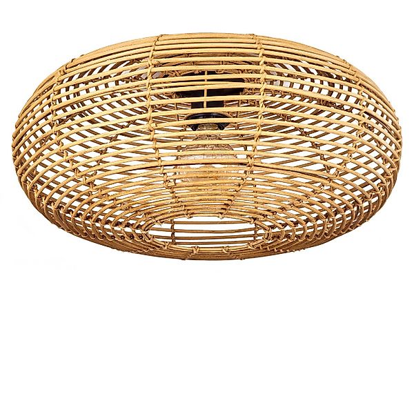 hofstein Deckenleuchte moderne Deckenlampe aus Metall/Rattan günstig online kaufen