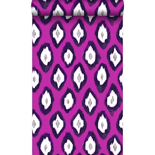 Origin Wallcoverings Tapete Ikat-Motiv Rosa 53 cm x 10.05 m günstig online kaufen