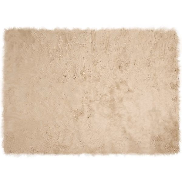 vidaXL Kunstschaffell Teppich Tafalla Beige 160 x 230 cm Polyester 42021484 günstig online kaufen