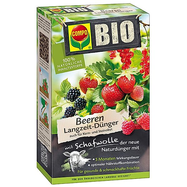 Compo Bio Beeren Langzeitdünger mit Schafwolle 2 kg günstig online kaufen