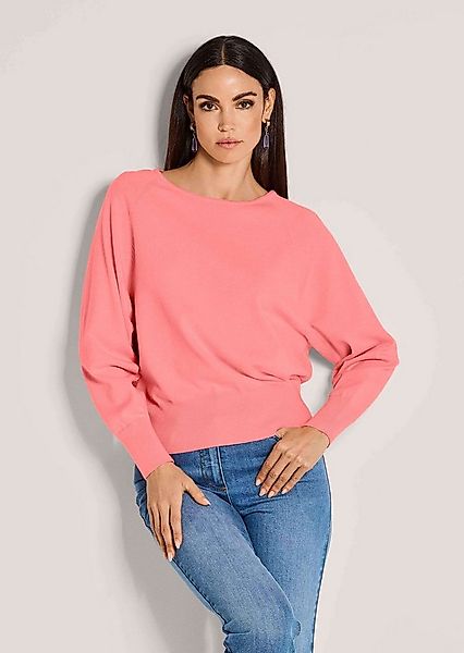 MADELEINE Strickpullover Basic Strickpullover mit Fledermausärmeln Langarm günstig online kaufen