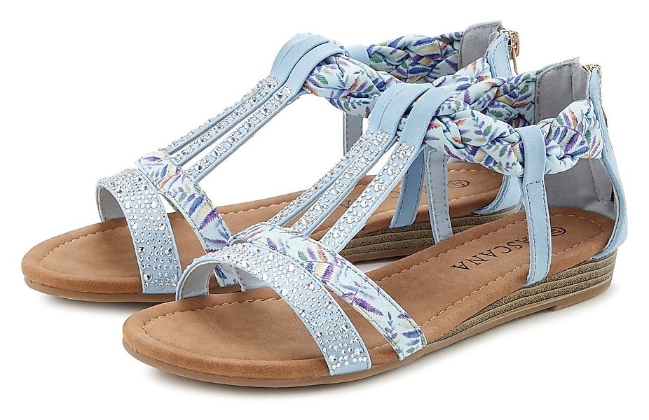 LASCANA Sommerschuh, Sandalette, Sandale mit kleinem Keilabsatz, mit Reißve günstig online kaufen