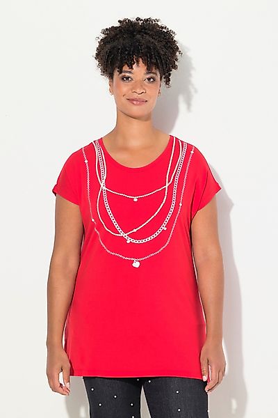 MIAMODA T-Shirt T-Shirt A-Linie Perlenketten-Druck Halbarm günstig online kaufen