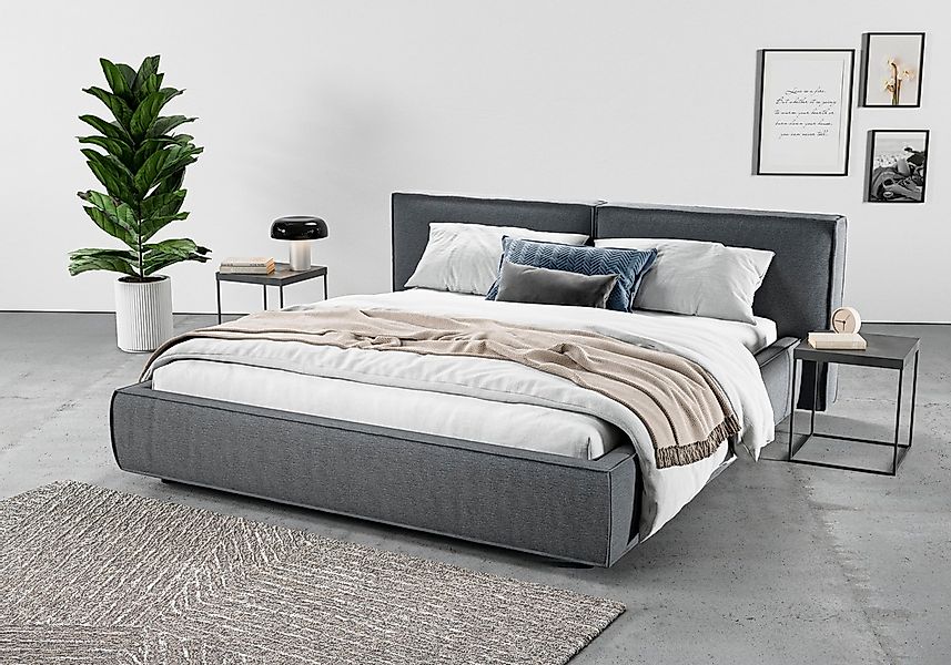 Home affaire Polsterbett "Adrina mit Biesenoptik, Feincord und Luxus-Microf günstig online kaufen