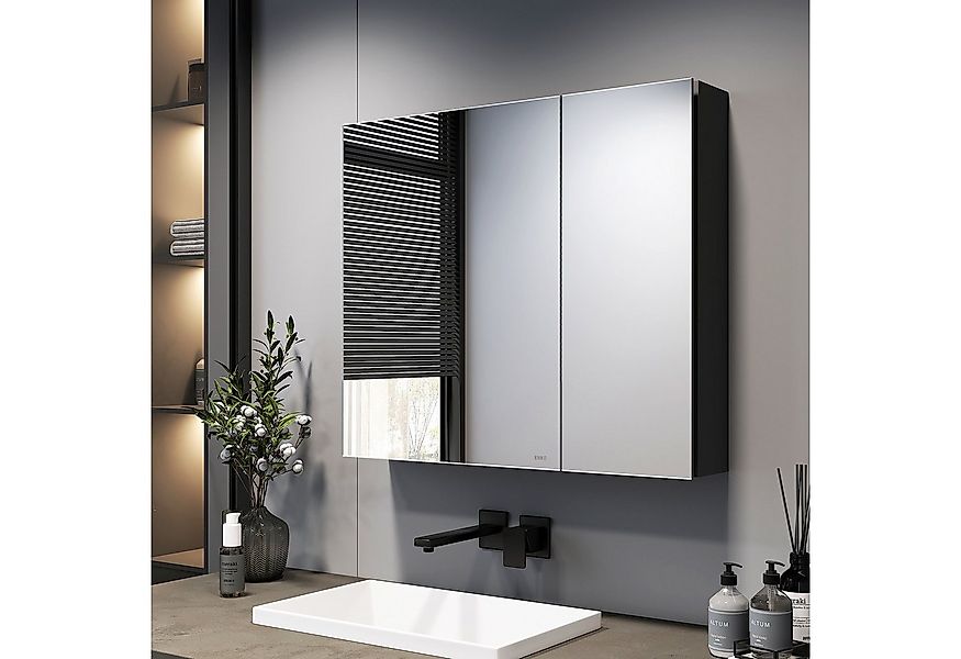 EMKE Spiegelschrank 75×65 /85×65cm 2-türig Badspiegelschrank Verstellbare G günstig online kaufen