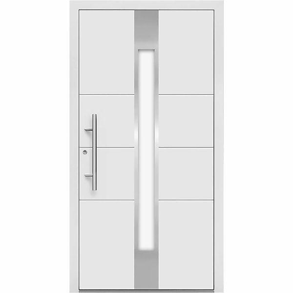 Aluminium-Haustür Moderno M560/B 110 cm x 210 cm Weiß Anschlag Links günstig online kaufen