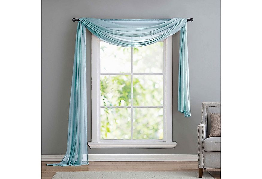 Gardinenbox Freihanddeko (1 St), ohne, transparent, Voile, Uni Volant Trans günstig online kaufen