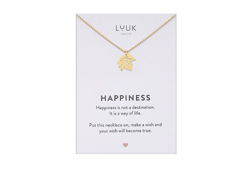 LUUK LIFESTYLE Kette mit Anhänger Ahornblatt, wasserfeste Blatt Halskette günstig online kaufen