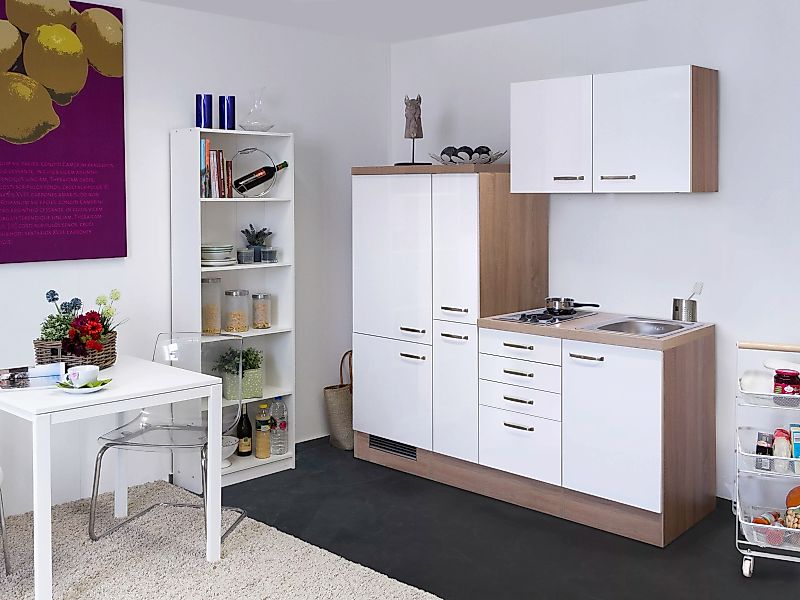 Flex-Well Küchenzeile "Florenz", Gesamtbreite 190 cm, mit Apothekerschrank, günstig online kaufen