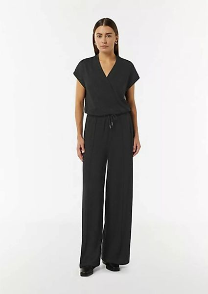 comma casual identity Overall Jumpsuit in Wickel-Optik mit Metallic-Effekt günstig online kaufen