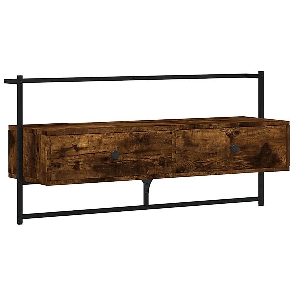 vidaXL TV-Wandschrank Räuchereiche 100,5x30x51 cm Holzwerkstoff 833460 günstig online kaufen