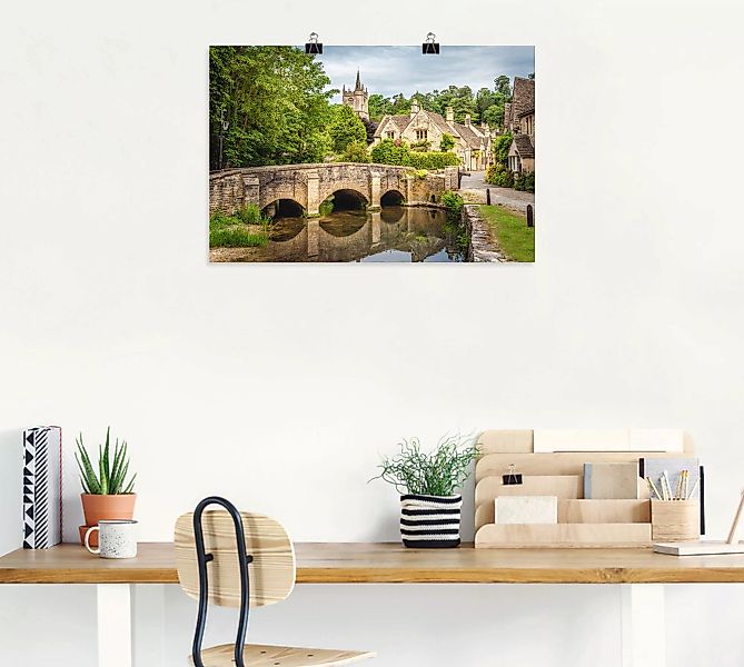 Artland Wandbild "Dorf Castle Combe, Wiltshire, England", Brücken, (1 St.) günstig online kaufen