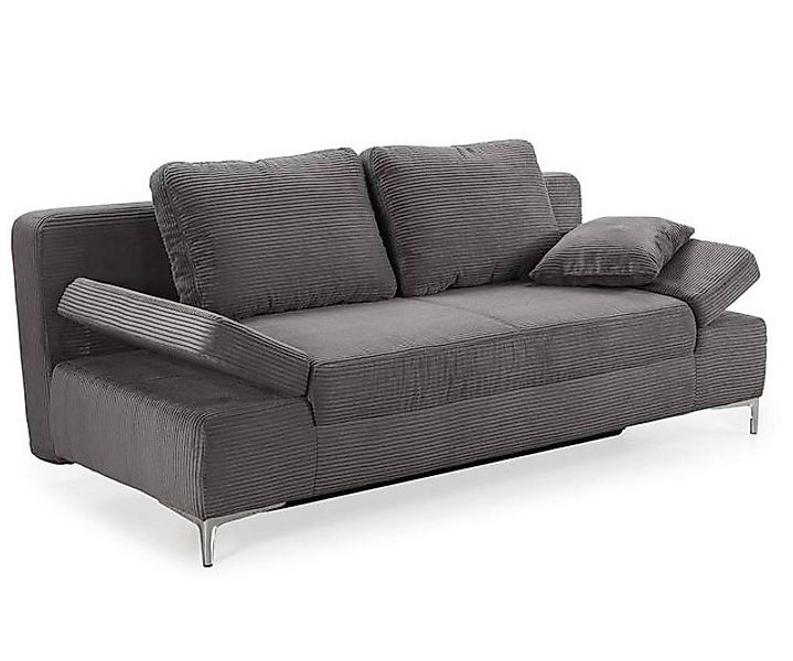 luma-home Schlafsofa 15204, mit Bettfunktion 202 cm breit, Federkern Bettka günstig online kaufen