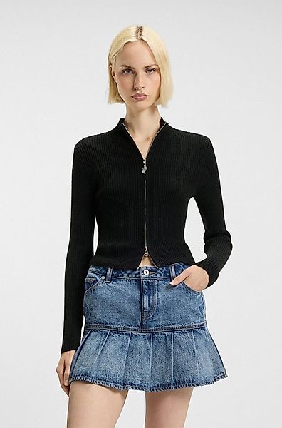 HUGO Blue Strickjacke Sestry mit 2-Wege-Reißverschluss, tailliert günstig online kaufen