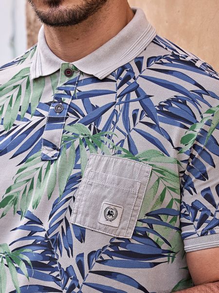 LERROS Poloshirt "LERROS Herren Poloshirt, floral bedruckt" günstig online kaufen
